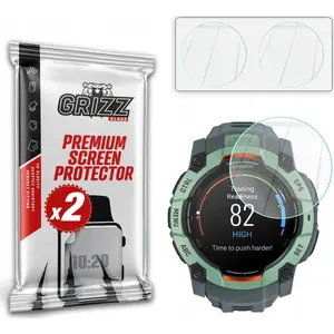 Tempered hybrid screen protector GrizzGlass HybridGlass for Garmin Instinct 3 50mm
