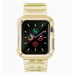 Силиконовый ремешок для Apple Watch 38 мм от Hurtel — жёлтый