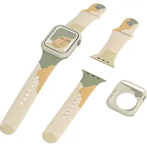 Ремешок Hurtel силиконовый для Apple Watch (44 мм / 42 мм) — камуфляжный — совместим с Series 6/5/4/3/2