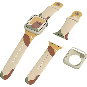 Ремешок Hurtel силиконовый для Apple Watch 44mm / 42mm — совместим с Series 6/5/4/3/2, камуфляж