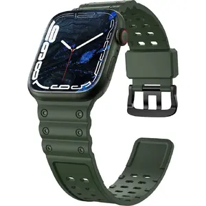 Ремешок Hurtel Strap Triple Protection для Apple Watch SE/8/7/6/5/4/3/2/1 (41, 40, 38 мм) зелёный