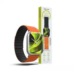 Магнитный ремешок Mobile Origin Watch Strap II — оранжево‑черный для Apple Watch 49/46/45/44 мм