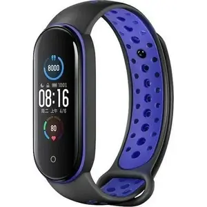Ремешок Beline для Mi Band 7/6/5 — черно-синий