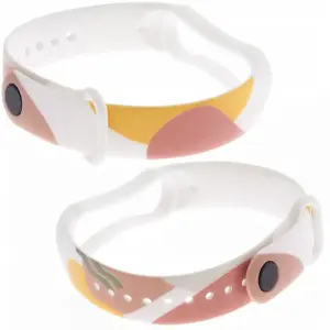 Силиконовый ремешок Hurtel для Xiaomi Mi Band 3 / 4 — узор 7, браслет