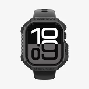 Aizsargvāciņš Apple Watch (42mm) Spigen Rugged Armor 2 — matēti melns, saderīgs ar Watch 10/11