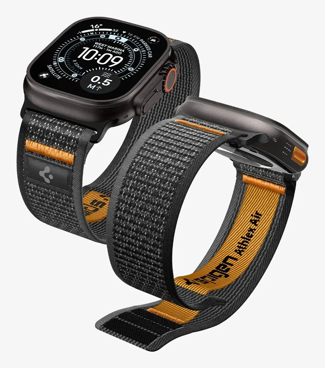 Siksniņa Spigen Athlex Air 2 — melna/oranža Photo 2