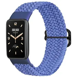 Тесьмяной плетёный ремешок Beline для Mi Band 7 Pro / M7 Pro, синий, набор 4 шт.