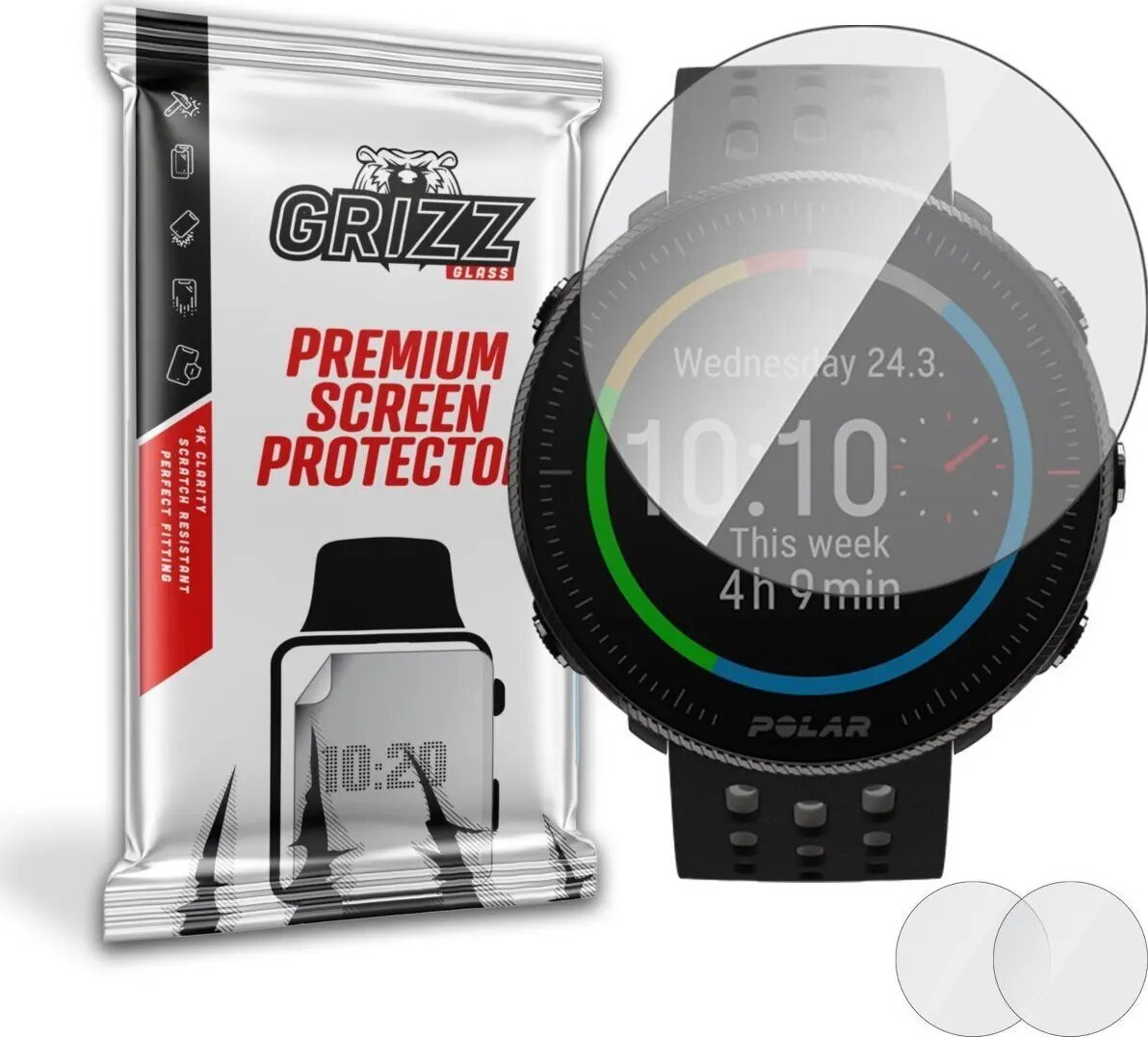 Ekrāna aizsargs GrizzGlass Polar Vantage M2