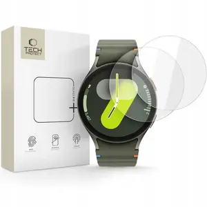 Tempered Glass Screen Protector Spigen Glass Fit+ 2-Pack for Samsung Galaxy Watch 44 mm (compatible with Watch 4/5/6/7)