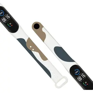 Силиконовый ремешок для Xiaomi Mi Band 4 / Mi Band 3 от Hurtel — камуфляж