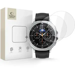 Tempered Screen Protector 2-pack for Samsung Galaxy Watch 8 Classic (46 mm) by Spigen — clear