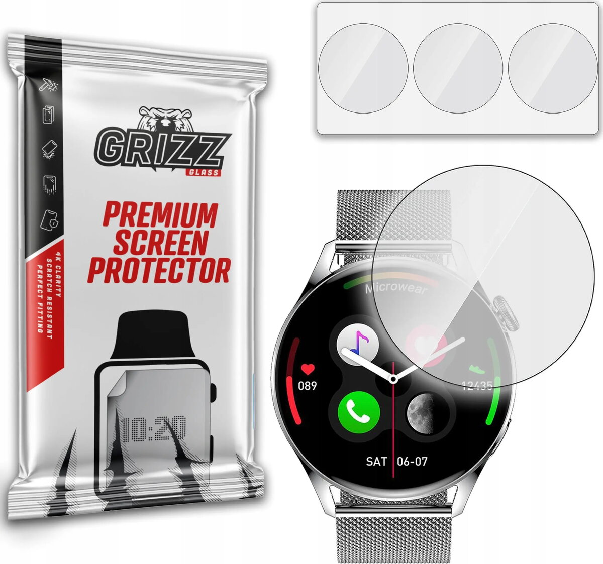 Ekrāna aizsargplēve GrizzGlass Hydrofilm priekš Watchmark