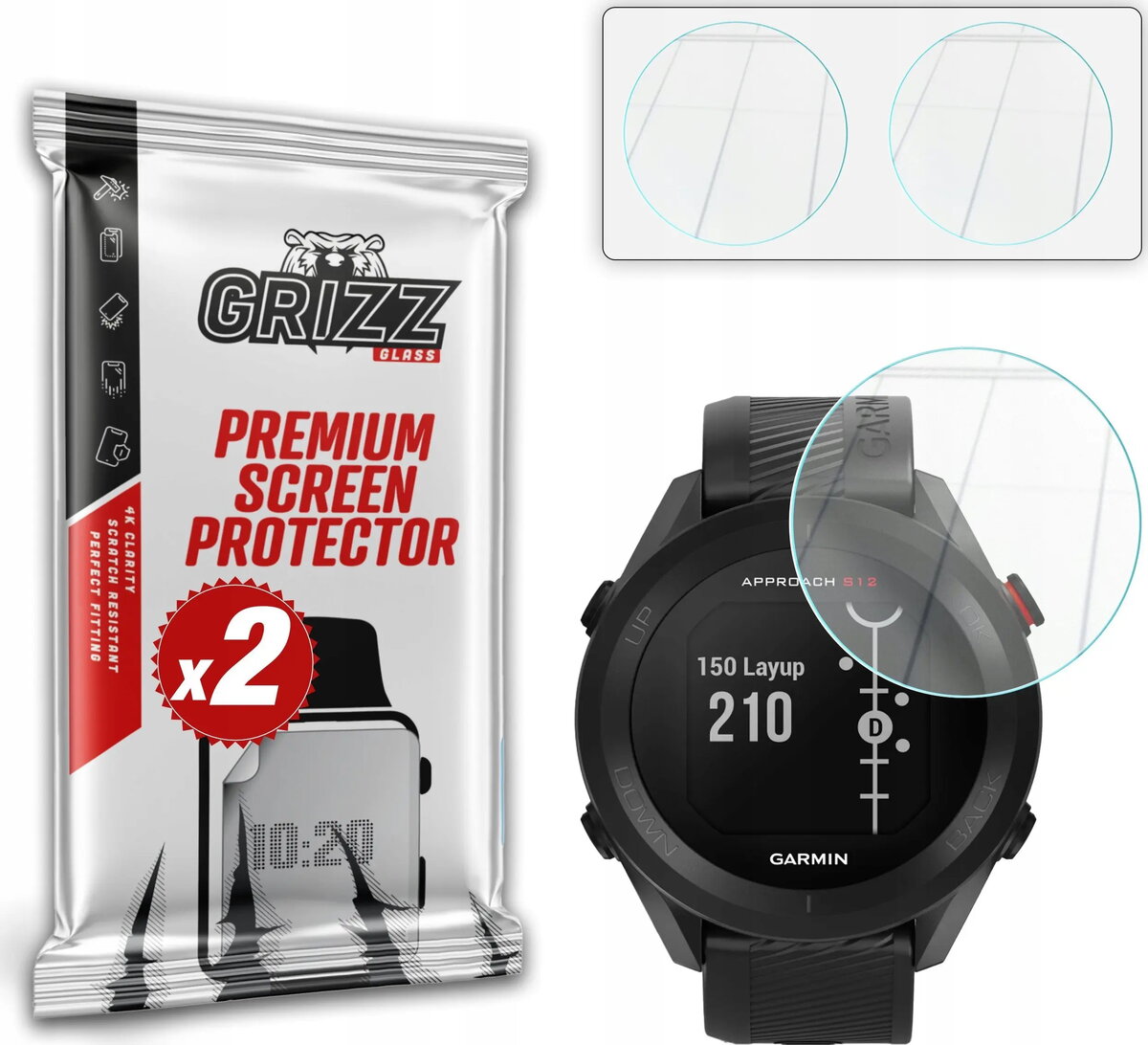 Hibrīda aizsargstikls GrizzGlass priekš Garmin Approach