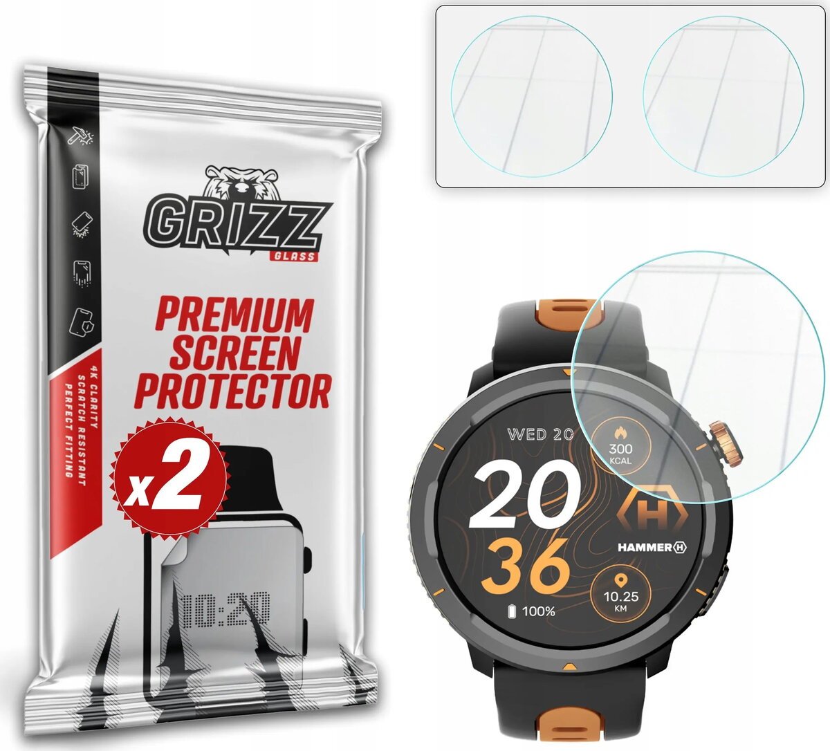 Hibrīda ekrāna aizsargstikls GrizzGlass HybridGlass priekš