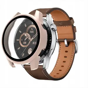 Защитное стекло для Huawei Watch GT3 42 мм, розовое — No name