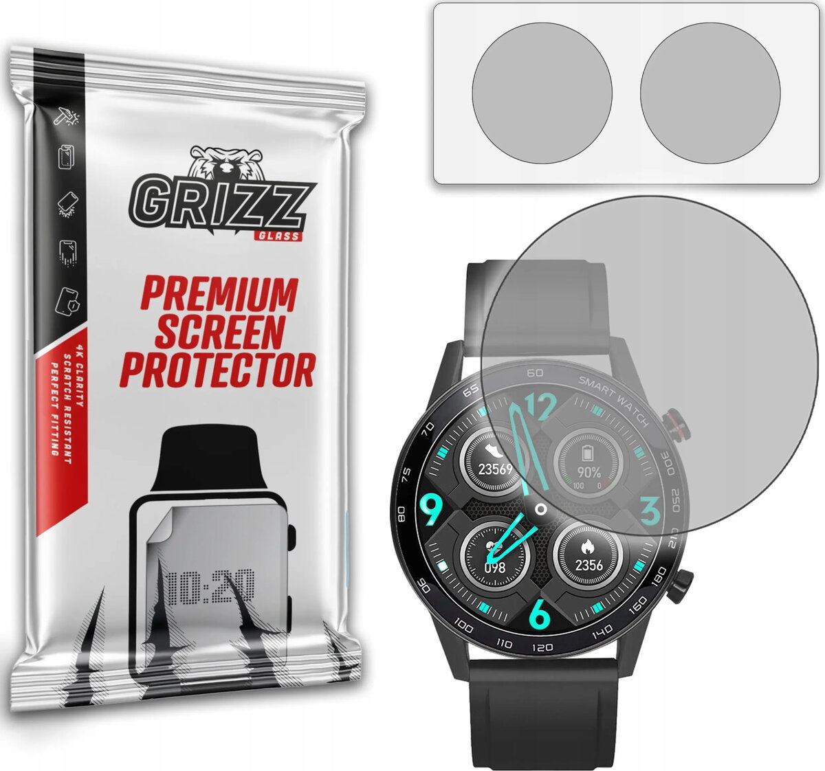 Matēta aizsargplēve GrizzGlass priekš Watchmark Smartwatch