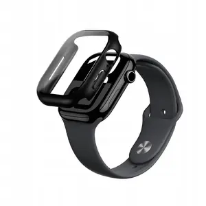 Защитный чехол с закалённым стеклом Amazingthing Radix Glass для Apple Watch 46mm, чёрный