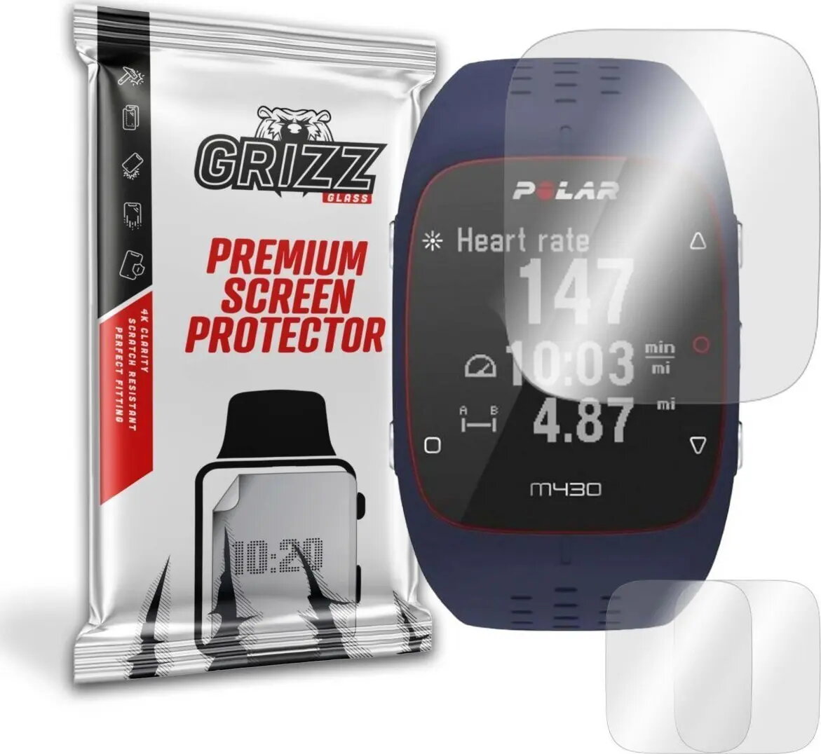 Hibrīdais ekrāna aizsargstikls GrizzGlass Polar M430