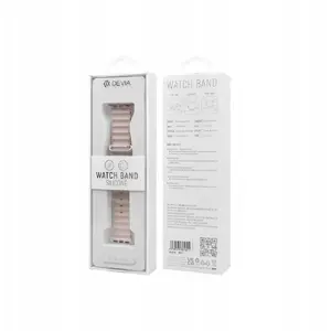 Watch strap Devia Deluxe Sport6 for Apple Watch 38/40/41/42 mm — light gray with orange accents