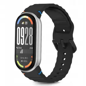 Silicone Sport Protective Case for Xiaomi Smart Band 8/9/10/NFC by Tech-Protect, Black