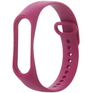 Силиконовый ремешок для Xiaomi Mi Band 3 / 4, малиновый, TelForceOne