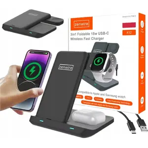 Wireless Charger 3-in-1 USB-C Zenwire X12 for Smartphone, Watch and TWS Earbuds