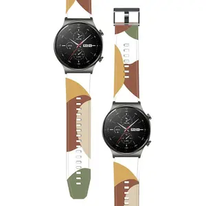 Hurtel silicone replacement strap for Huawei Watch GT2 Pro — camouflage pattern