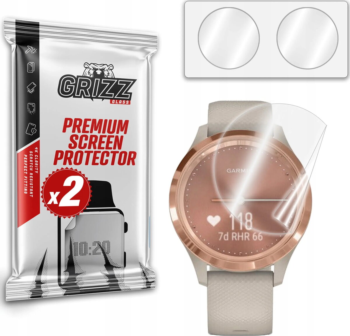 Keramiska aizsargvāciņa GrizzGlass priekš Garmin Vivomove
