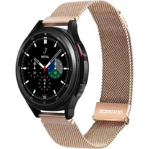 Magnetic Milanese Strap 22mm for Samsung/Huawei/Honor/Xiaomi Watches — dux ducis (gold)