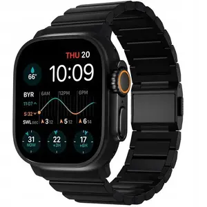 Siksniņa Nomad Titanium Band ar melnu furnitūru V2 priekš Apple Watch 46 mm / 49 mm