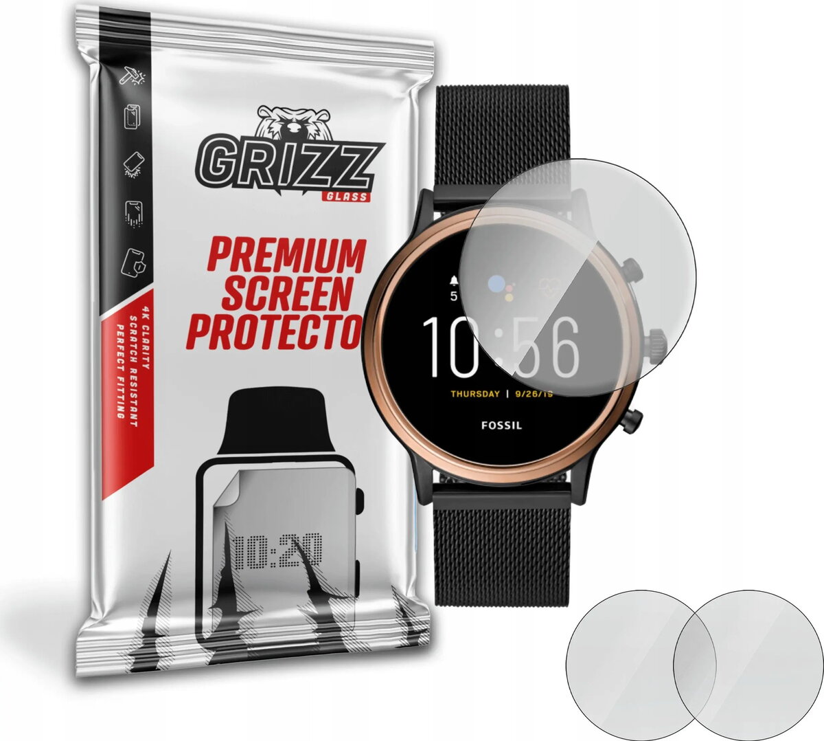 Aizsargplēve GrizzGlass pulksteņiem 39 mm —