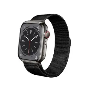 Стальной ремешок Crong Milano Steel для Apple Watch 38/40/41/42 мм (черный)