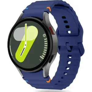 Protective silicone sport case Tech-Protect for Samsung Galaxy Watch 4/5/5 Pro/6/7/FE — navy blue