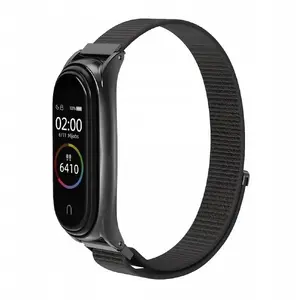 Nylon Wrist Band for XIAOMI Mi Band 5 / 6 / 7 by Braders, Black (05)
