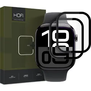 Aizsargplēve Hofi Hybrid Pro+ 2 gab. priekš Apple Watch 10 46 mm, melna