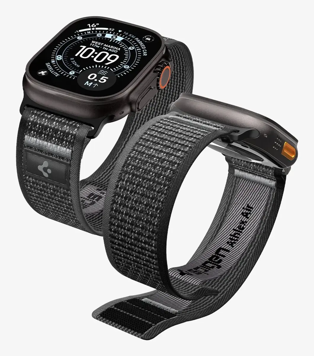 Ремешок Spigen Athlex Air 2 — черно-оранжевый Photo 2
