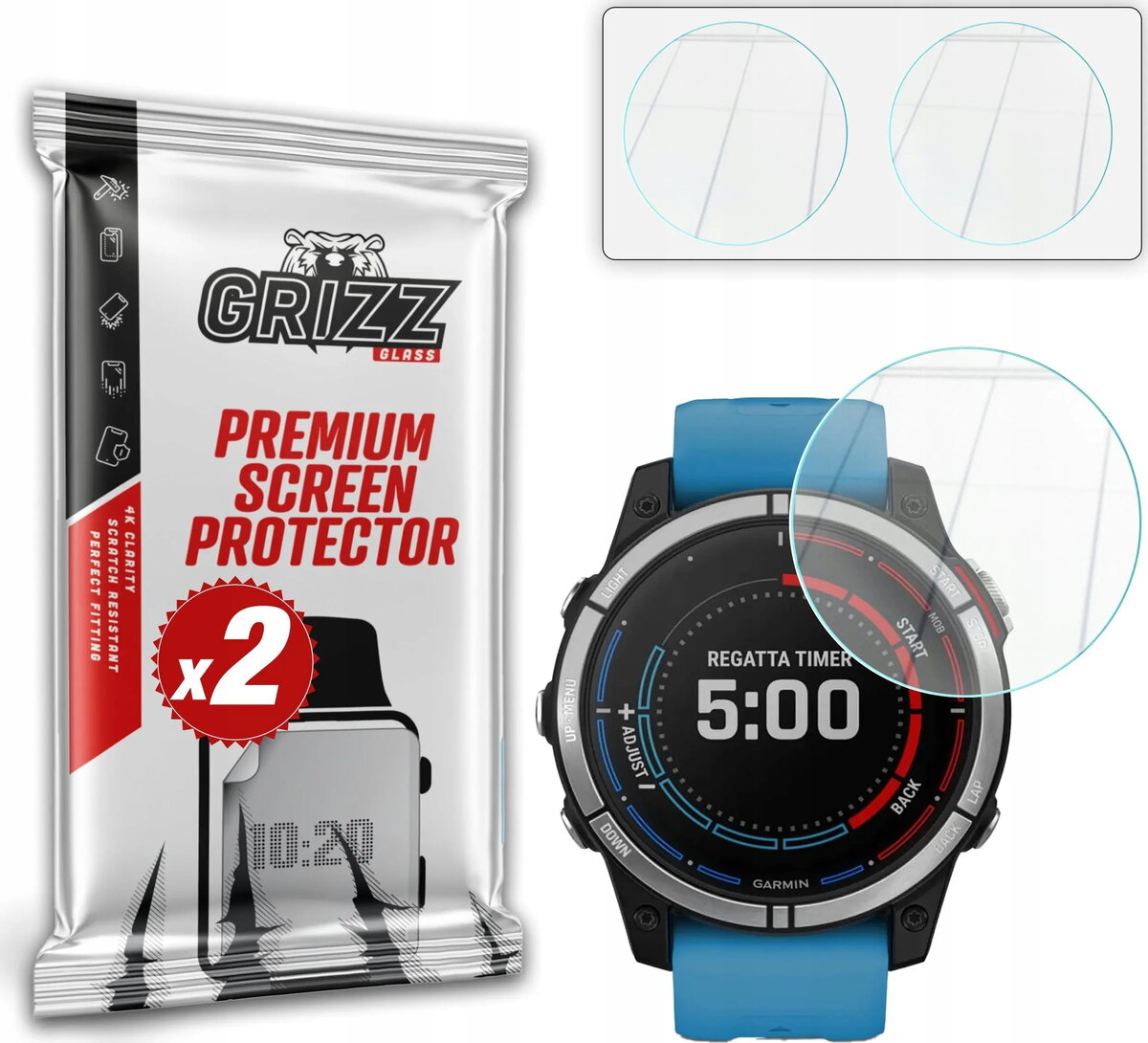 Hibrīdais aizsargstikls GrizzGlass HybridGlass priekš Garmin