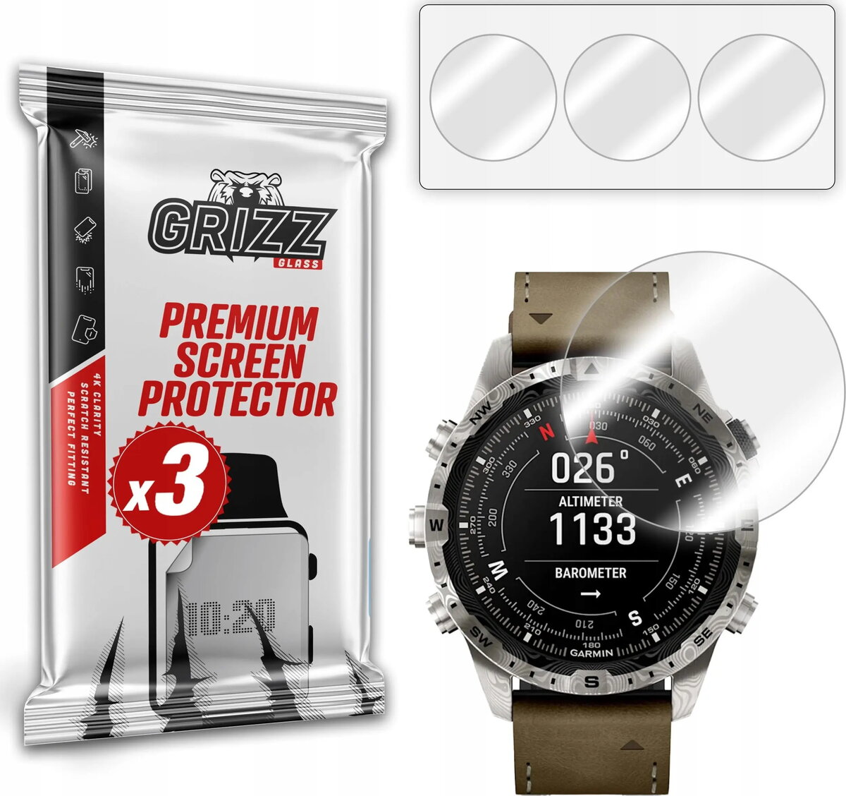 Aizsargplēve GrizzGlass Hydrofilm priekš Garmin MARQ