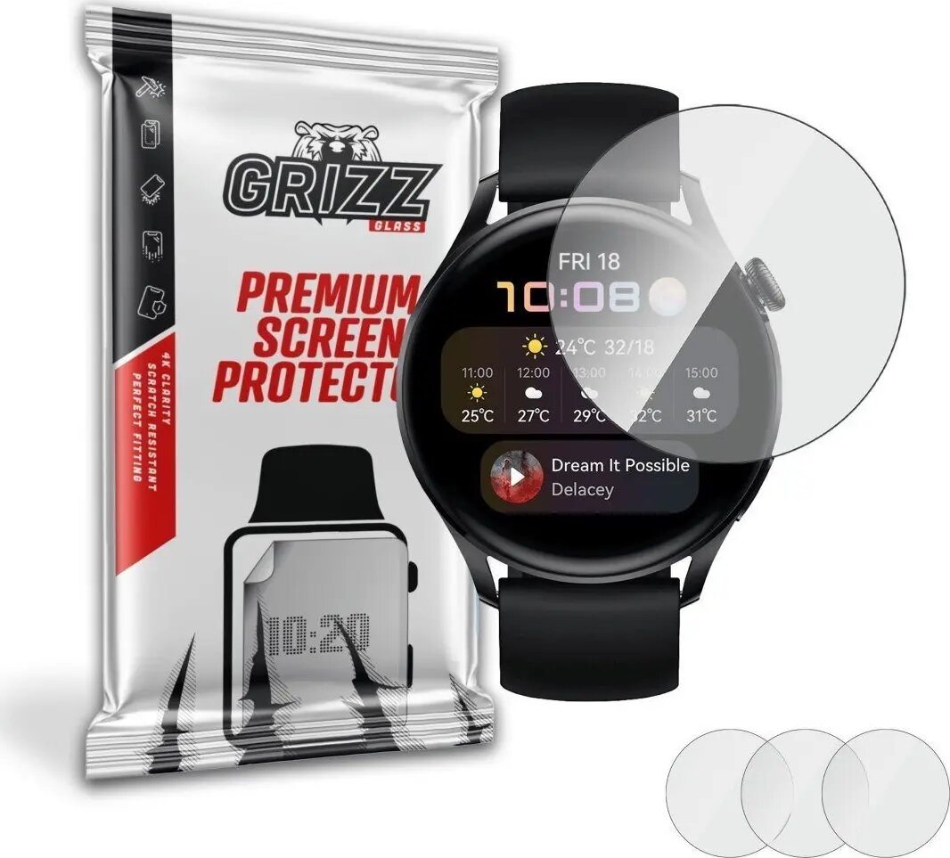 Hidrogelas aizsargplēve GrizzGlass priekš Huawei Watch