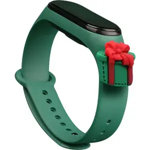 Hurtel silicone replacement strap for Xiaomi Mi Band 4 / Mi Band 3, dark green