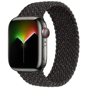 Ремешок Apple Braided Solo Loop для Apple Watch — чёрный, размер 8, подходит для 40/41/42 мм