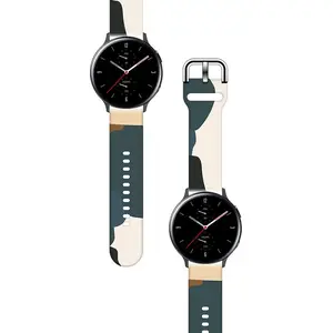 Силиконовый ремешок Hurtel для Samsung Galaxy Watch 46 мм — камуфляжный, сменный браслет