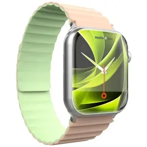 Ремешок Magnetic Watch Strap II от MOBILE ORIGIN для Apple Watch 49/46/45/44 мм, розово/салатовый