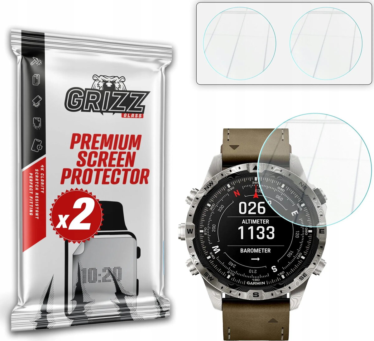 Hibrīda aizsargstikls GrizzGlass HybridGlass priekš Garmin