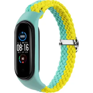 Тканевый сменный ремешок для Smart Band M3/M4/M5/M6 — мятно‑жёлтый
