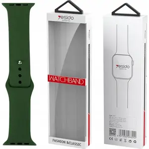 Silikona siksniņa yesido WB44 priekš Apple Watch S 38/40/41 mm, garums 97+110 mm, krāsa Alfalfa/zaļa