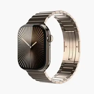 Strap Vonmählen Link Bracelet Pro Gold stainless steel, for smartwatch, wrist 44–49 mm