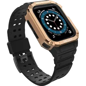 Hurtel защитный ремешок с чехлом для Watch 7/6/5/4/3/2/SE (45/44/42 мм) — чёрный