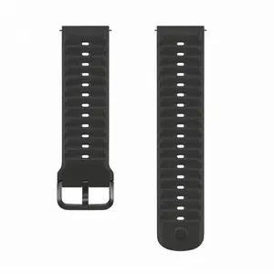 Replacement Silicone Watch Strap for Coros APEX 4 (24 mm) — Black