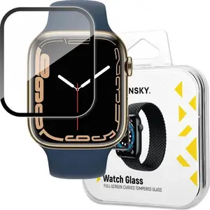 Защитное гибридное стекло для Apple Watch 45 мм — Wozinsky (совместимо с Series 7/8/9), черное